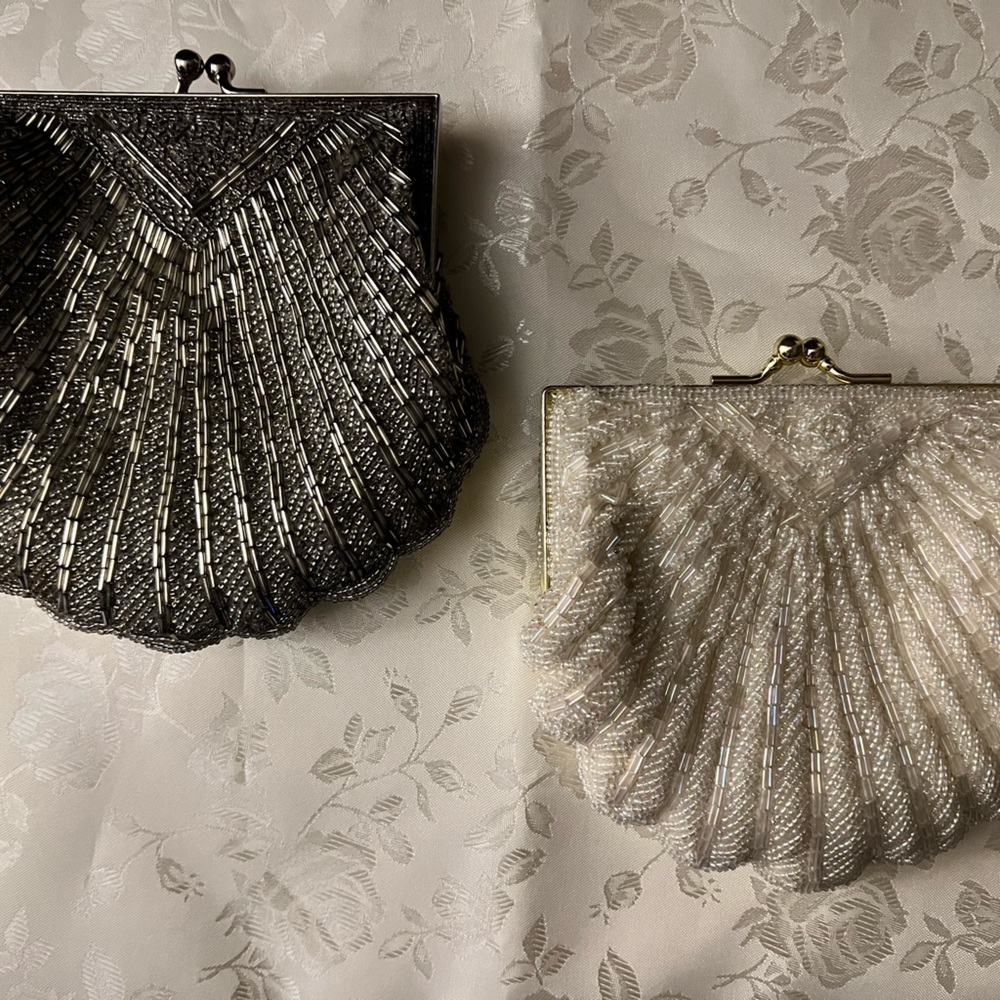 Beaded Seashell Clutches